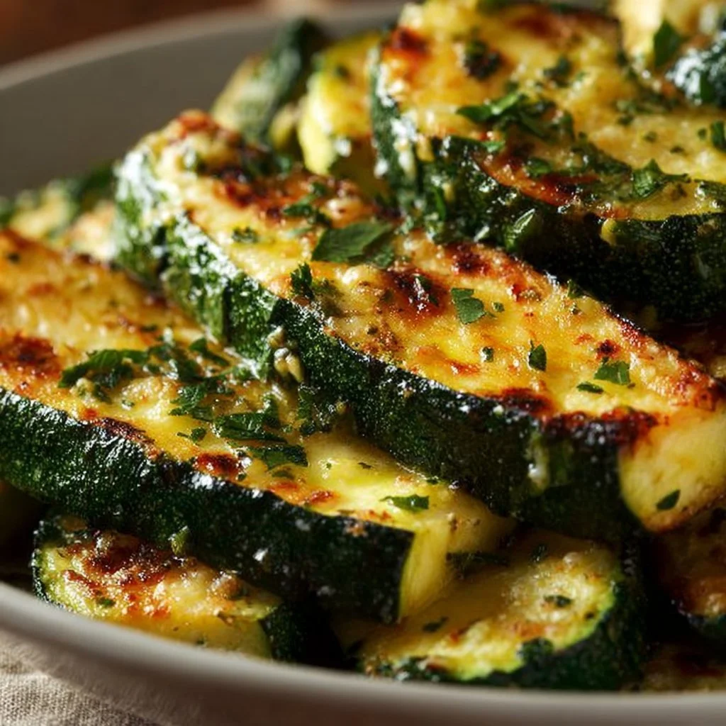 Crispy air fryer zucchini served as a healthy side dish