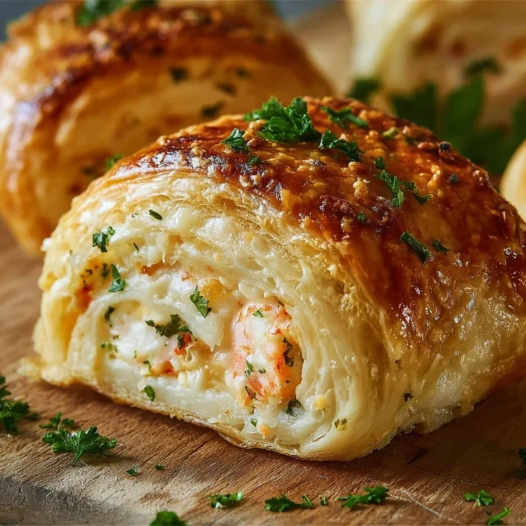 Delicious Crab & Cheese Crescent Delight recipe made with flaky crescent rolls.