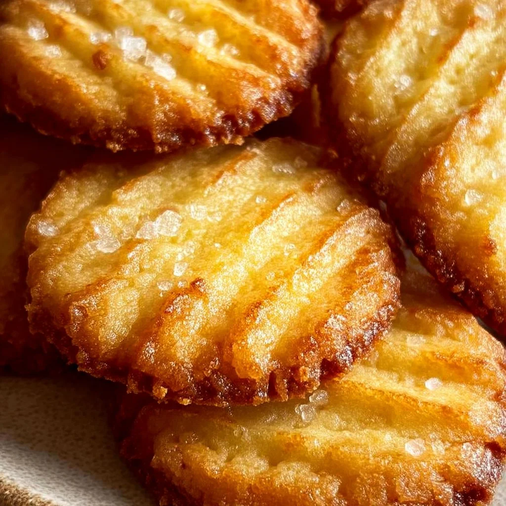 Homemade French salted butter cookies on a plate