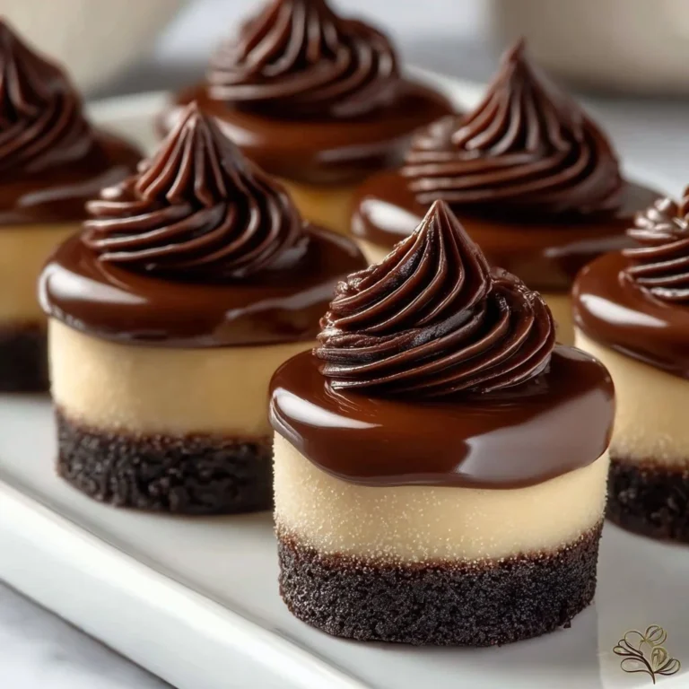 Mini chocolate cheesecake bites served on a platter