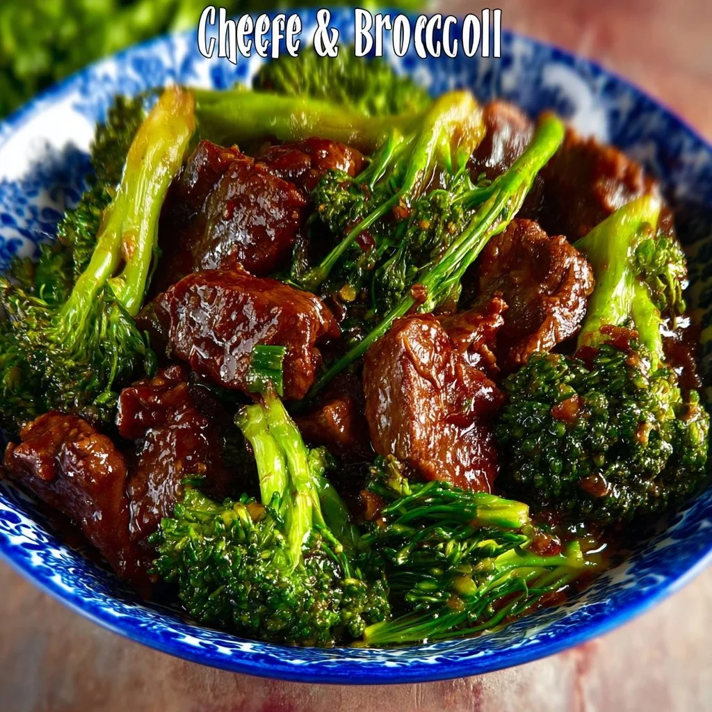One-Pan Chinese Beef and Broccoli dish served in a bowl