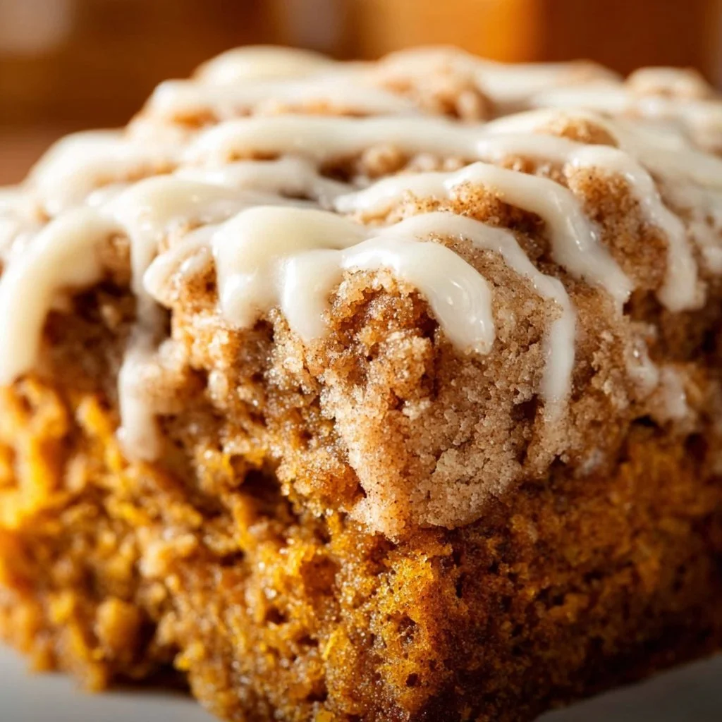 Delicious Pumpkin Coffee Cake with a rich, spiced flavor, perfect for fall breakfasts.
